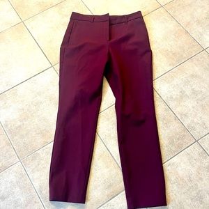 White House Black Market burgundy ankle pants.